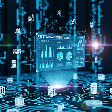 A computer with asset management data.