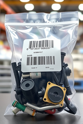 Efficient barcoding system using resealable bags for inventory