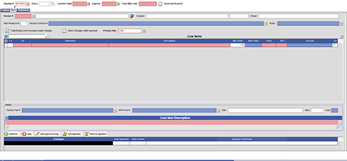 MAPCON's blanket purchase order form