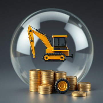 A representation of the relationship between depreciation and asset management for a construction company