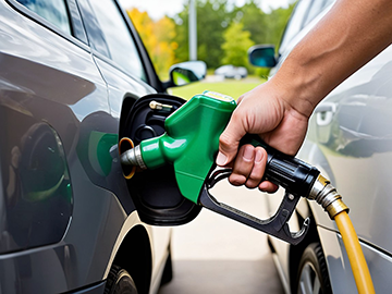 Filling up with ethanol.