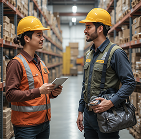 A stockroom supervisor uses issue/return with a technician.