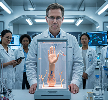 representation of a lab experiment of growing limbs