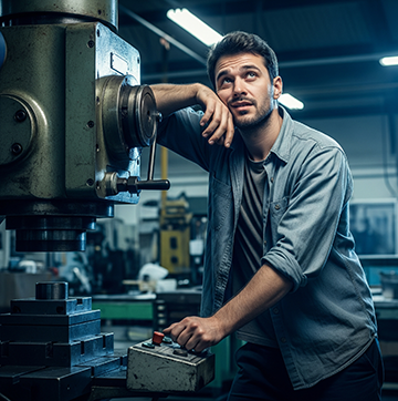 A production working using a machine incorrectly, causing failures.