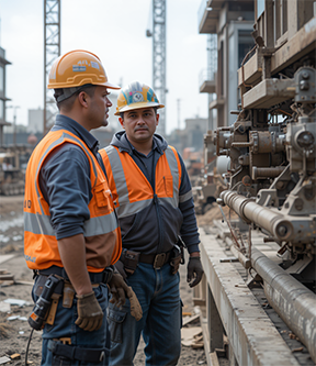 Team discussing foundational management strategies during a maintenance planning session.