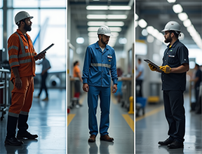 Maintenance workers conducting inspections to pass building audits.