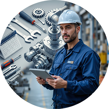 A supervisor uses a CMMS to enhance maintenance management.