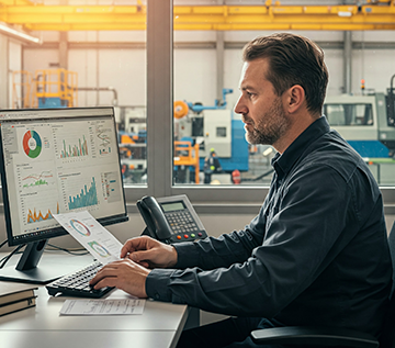 A maintenance manager uses CMMS reports to improve his operations.