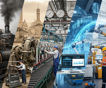Timeline of CMMS evolution showing the shift from paper logs to IoT-enabled maintenance management systems.