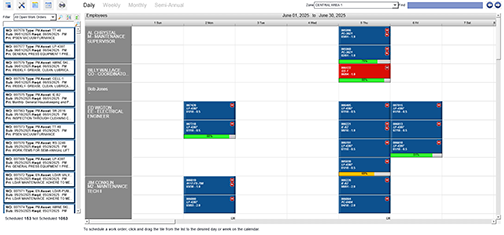 MAPCON's work order scheduler