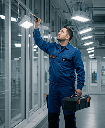 A maintenance technician conducts energy conservation inspection as directed by a CMMS work order