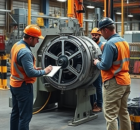 Technicians assess the risk priority number for a piece of equipment.