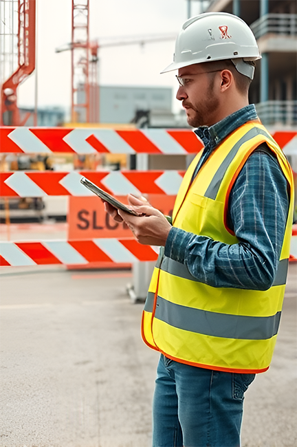 A maintenance tech following CMMS safety protocols