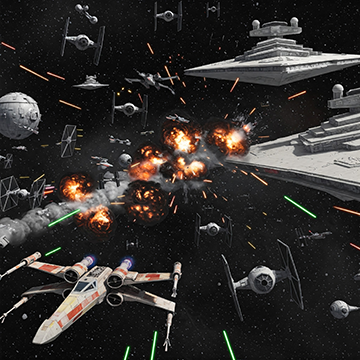 A representation of Star Wars assets managed by a CMMS.