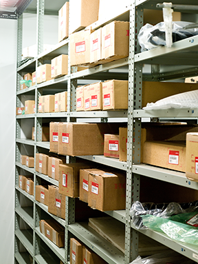 An organized stockroom through CMMS use.