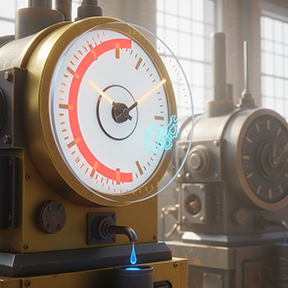 Manufacturing equipment using time-based maintenance metrics.