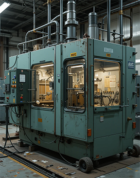 A broken machine due to neglect of a change of equipment order